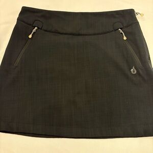 Isis Black Fleece-Lined Mini Skirt with Zip Pockets